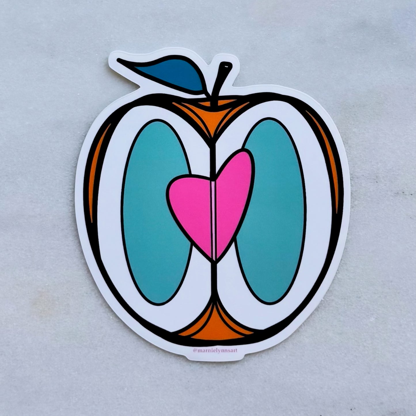 Golden Apple Vinyl Sticker