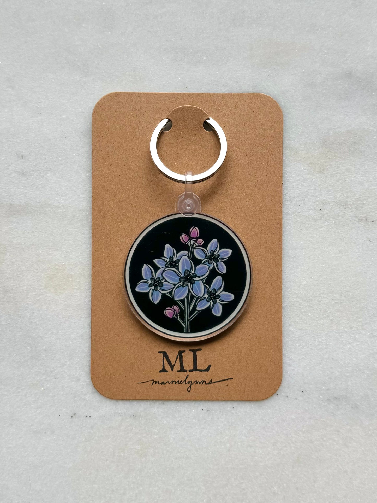 Forget Me Not Keychain