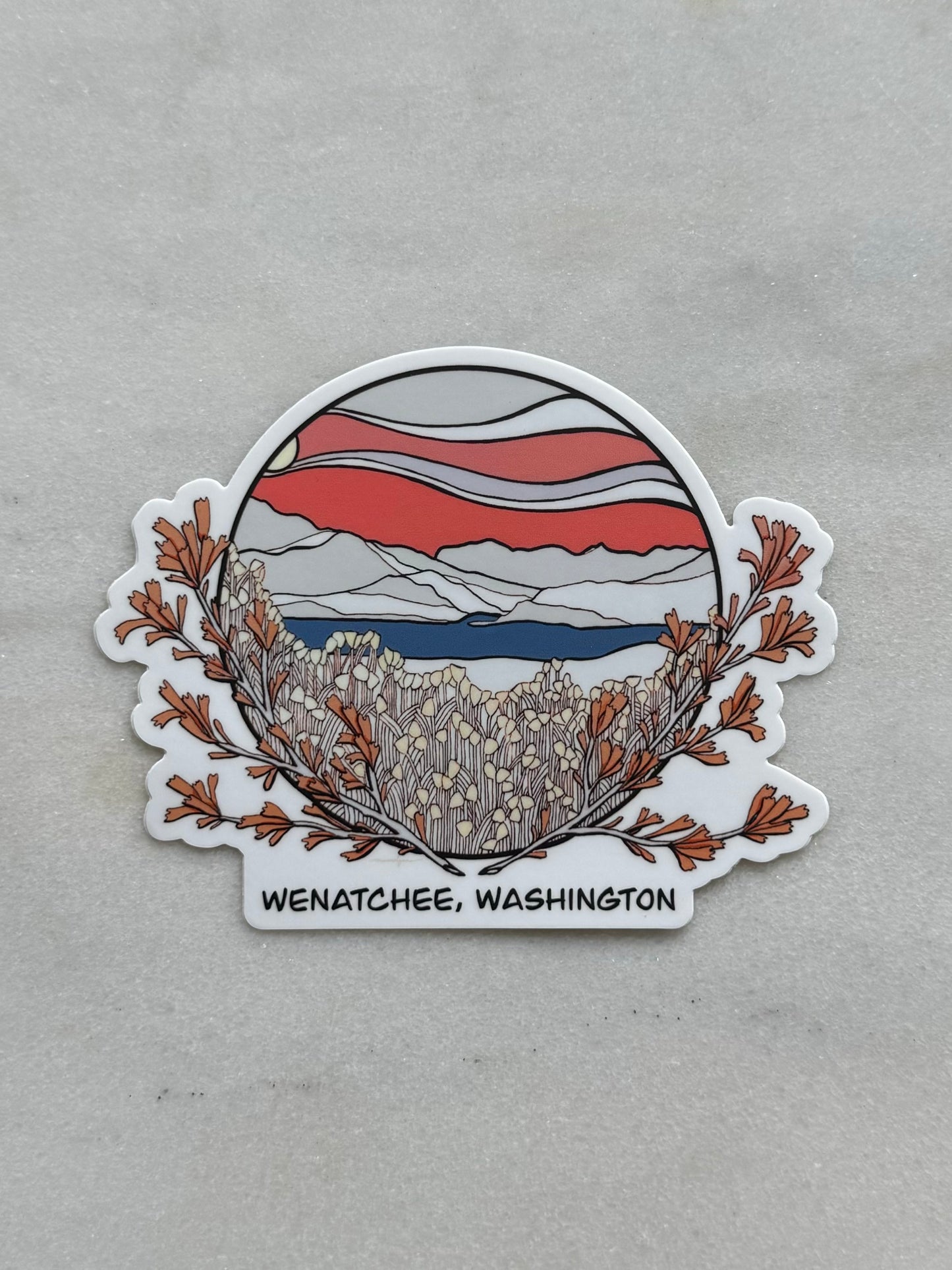 Wenatchee Washington Large Vinyl Sticker