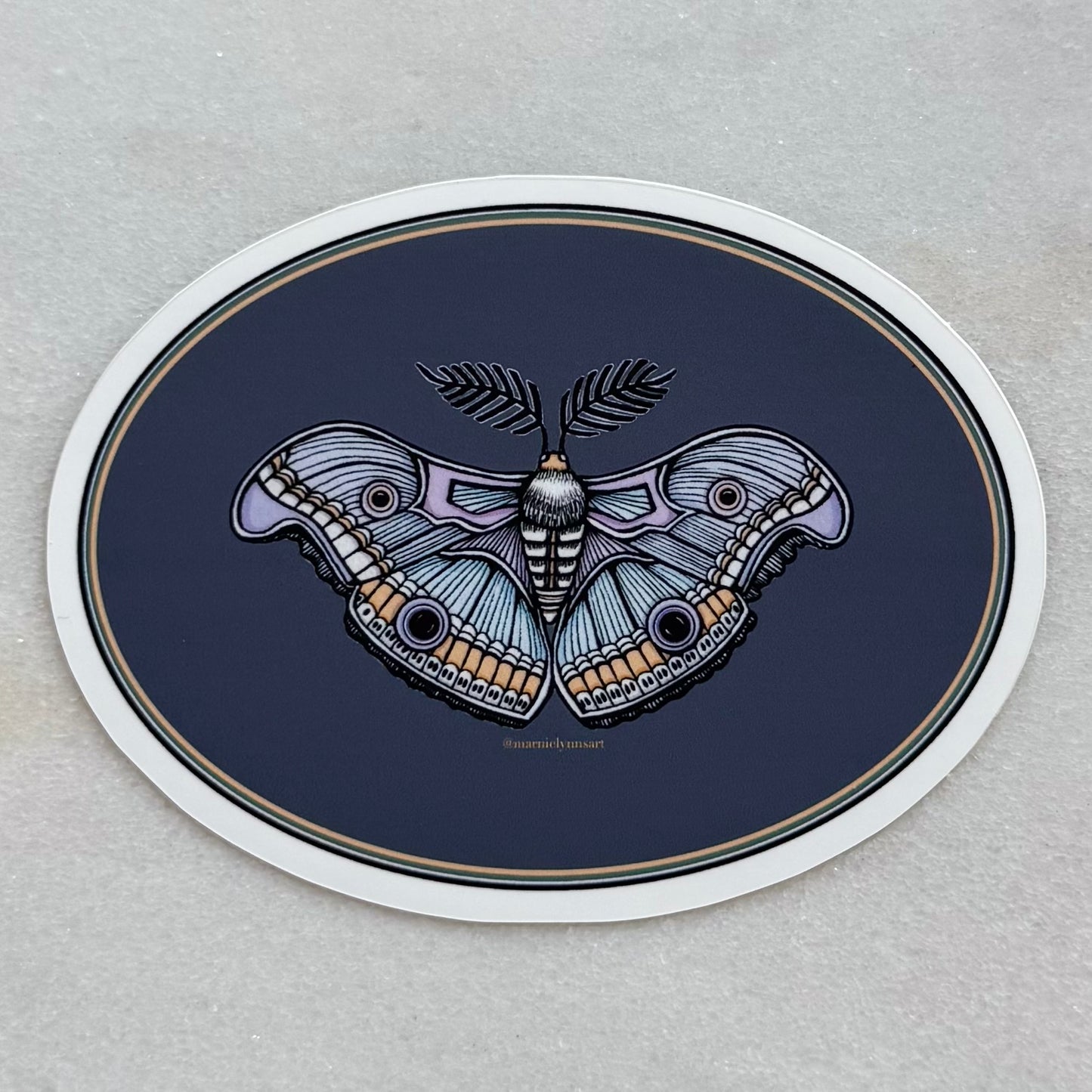 Polyphemus Moth Vinyl Sticker