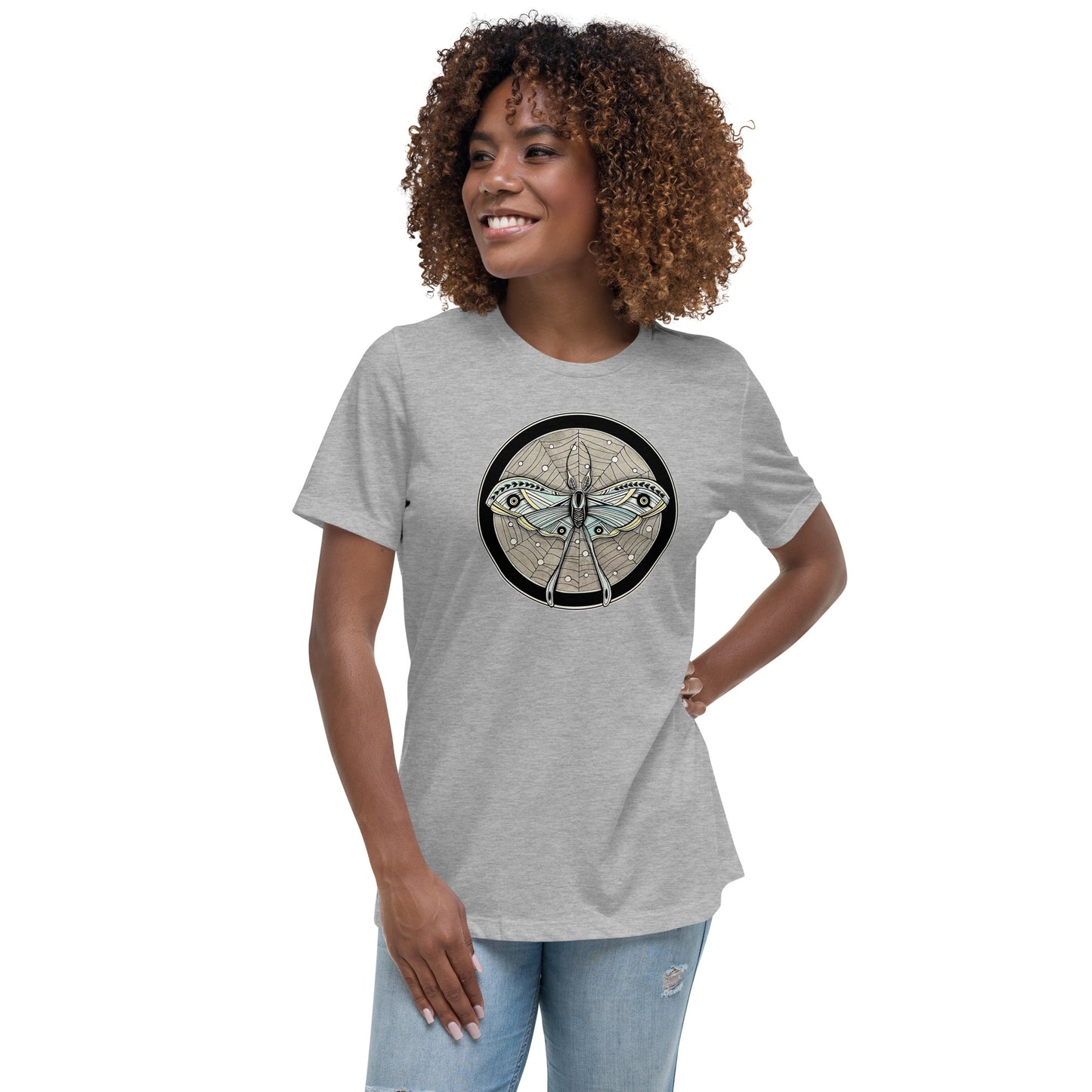 Women's Blue Moth Relaxed T-Shirt