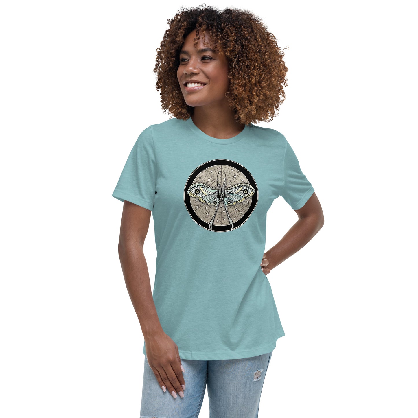 Women's Blue Moth Relaxed T-Shirt