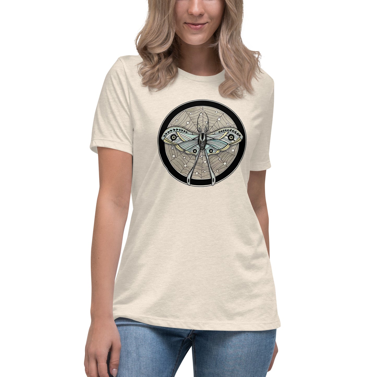 Women's Blue Moth Relaxed T-Shirt