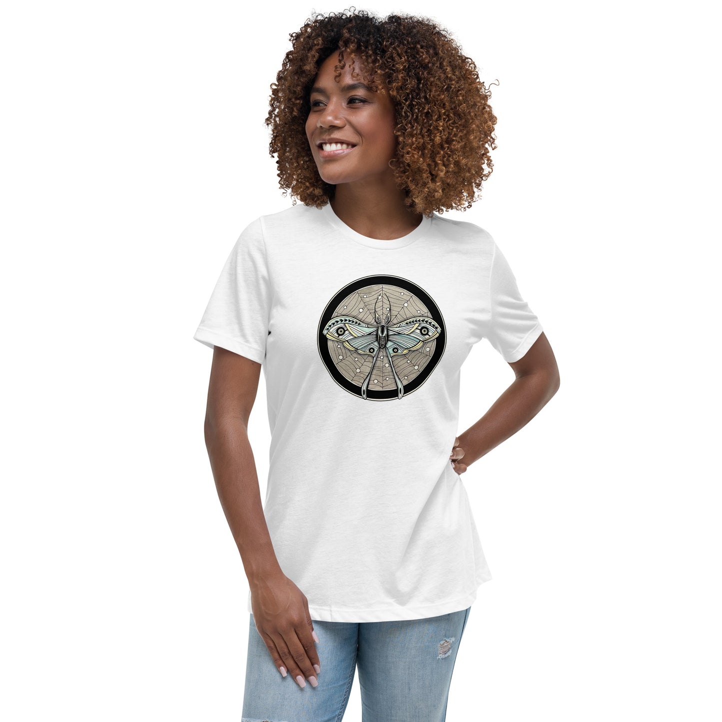 Women's Blue Moth Relaxed T-Shirt