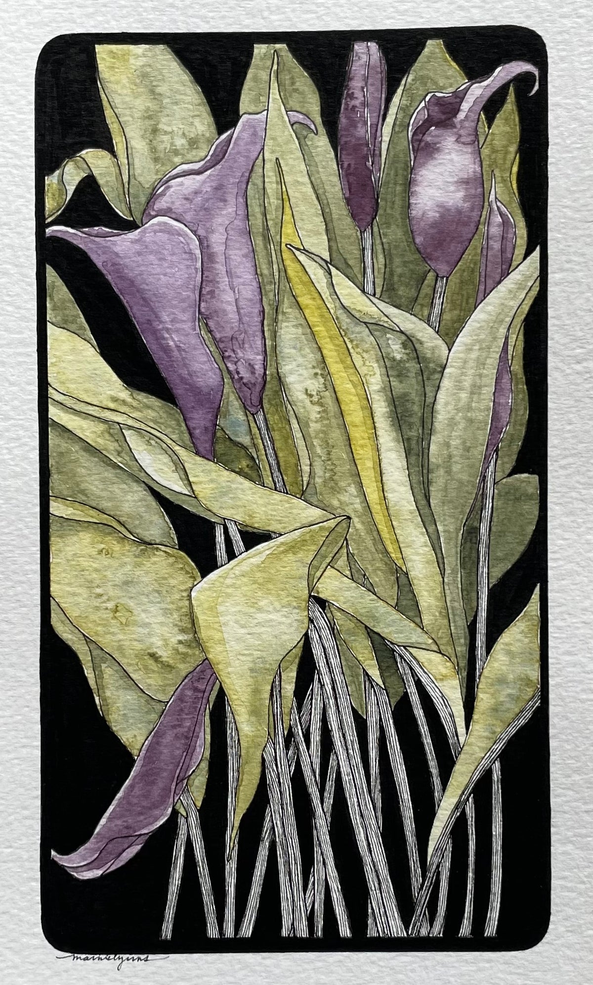 Passionate Purple Calla Lilies
