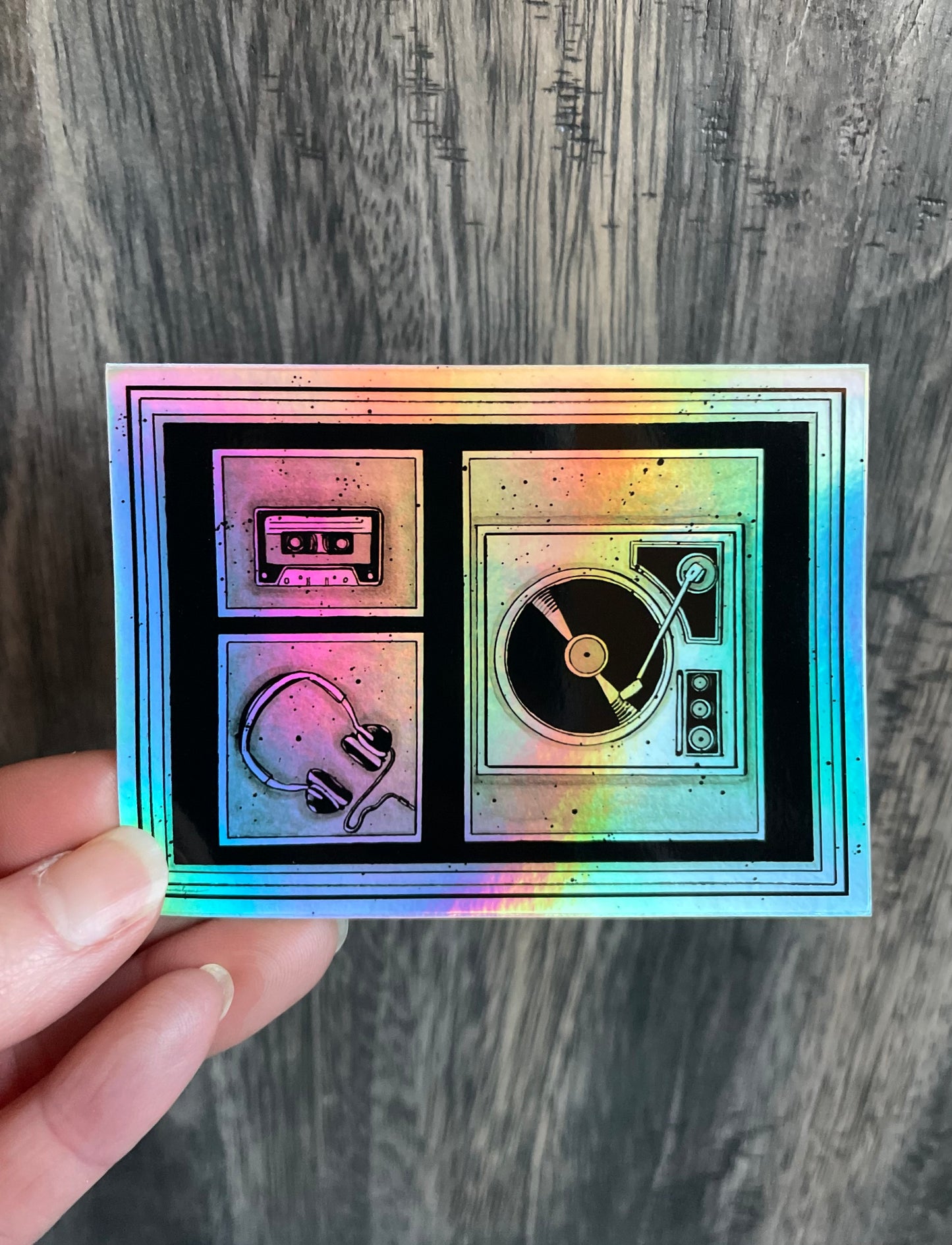 Retro Music Vinyl Sticker