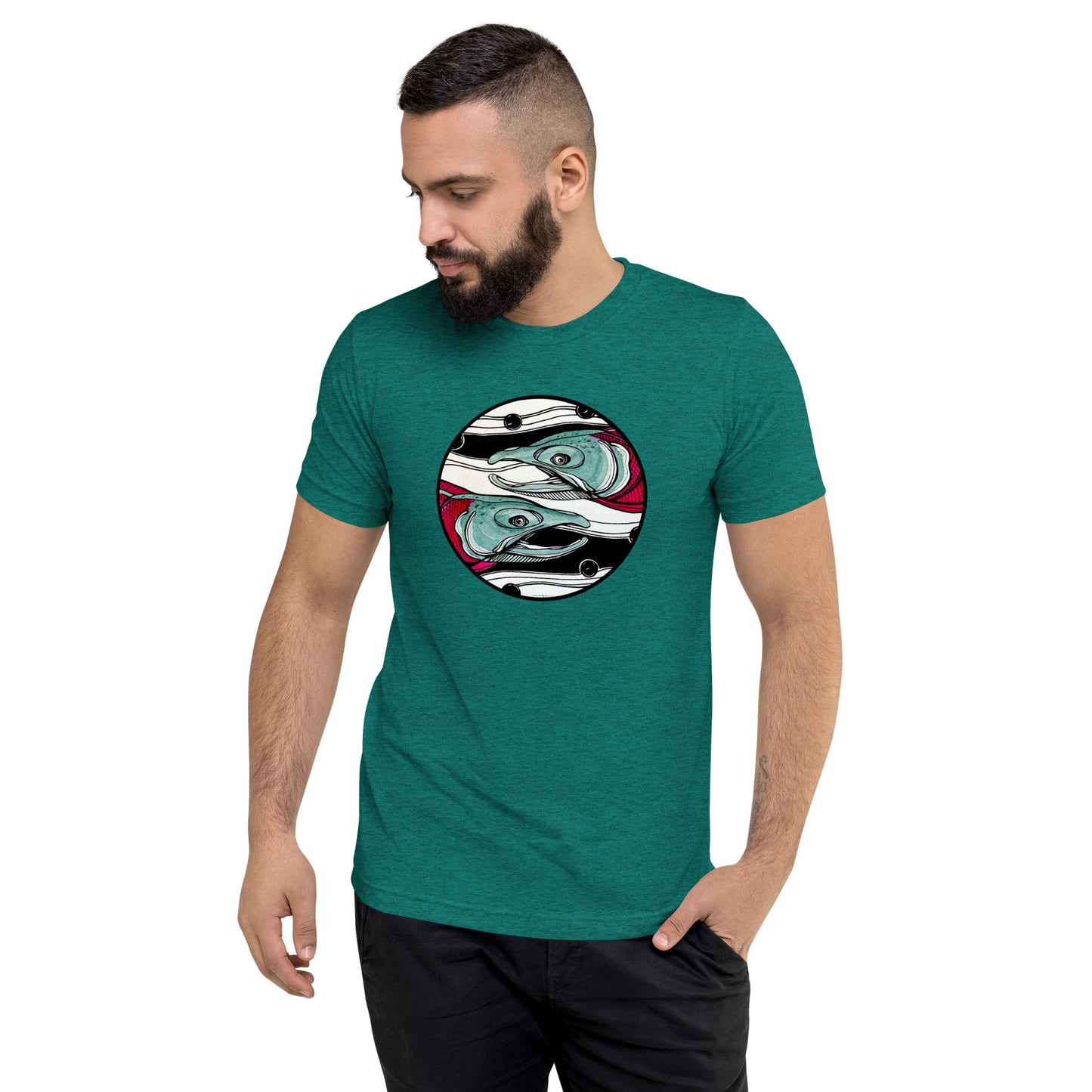 The Travelers Salmon Fish Short Sleeve T-Shirt